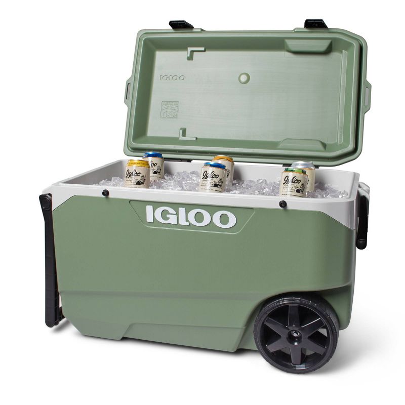 Igloo Ecocool Latitude 90qt Roller Cooler - Green, 3 of 15