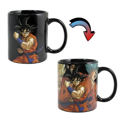 Dragon Ball Super Anime Manga Heat Reactive Color Changing 16 Oz. Tea  Coffee Mug Cup Black : Target