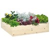Kelly 4'x4'x12"Fir Wood Garden Bed, Patio Flower Box with Bed Liner, Outdoor Furniture - The Pop Home - 2 of 4