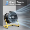Ihomadore 10" /16" Black Yellow Turbo Drum Fan Box Fans for Industrial Factory - 2 of 4