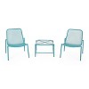 Christopher Knight Home Bucknell Outdoor Modern Metal 3 Piece Chat Set - 2 of 4
