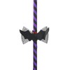 Northlight 29" Striped Animated Witches Halloween Broom with Bat Accents - Purple/Black - 3 of 4