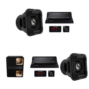 Kicker (2) SOLOX & WarHorse Competition Bundle, (2) 49L7X121 12" Subwoofer, (2) 49WXA36001 Amp & Dual Unloaded Enclosure - 1 of 4