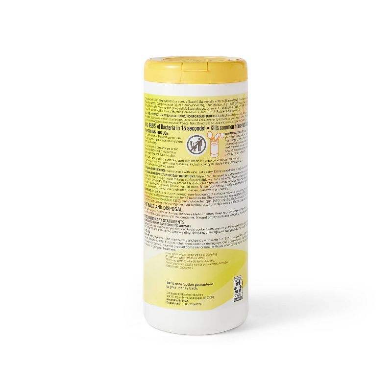 Lemon Scent Disinfecting Wipes - 35ct - up &#38; up&#8482;, 3 of 4