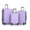 3 Piece Expandable Luggage Set,Hardshell Luggage Sets with Spinner Wheels & TSA Lock,Lightweight Carry on Suitcase Lavender - 2 of 4