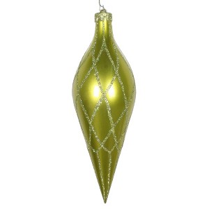 Vickerman 12" Glitter Net Finial Christmas Ornament - 1 of 2