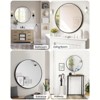Bathroom Mirror, Rounded Corner Metal Framed Rectangular Vanity Mirror, Hangs Horizontally or Vertically - 3 of 4