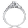 Pompeii3 1 CT Diamond Intertwined Engagement Matching Wedding Ring Set 10K White Gold - 3 of 4