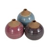Sagebrook Home Set of 3 Glazed Bud Vases Group of Ceramic Flower Vases Decorative Table - 4 of 4