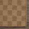 Hauteloom Kuval Checkered Brown Rug - 4 of 4