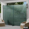 Spassway Outdoor Metal Privacy Screen with Different Colors Garden Fence Panels Patio Trellis Room Divider Decorative Wall Panels - 3 of 4