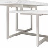 Kumasinova Two-Tier White Marble Coffee Table, 36“ Modern Square Center Table,Side Table with Adjustable Feet,End Table for Living Room Furniture - 4 of 4