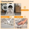 Washable Area Rug Vintage Distressed Rug,Thin Floor Carpet, Foldable Stain Resistant Rug, Faux Wool Rug for Kitchen, Bedroom, Living Room - 4 of 4