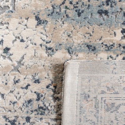 Elegant Vintage Cream & Beige 9' x 12' Hand-Knotted Area Rug