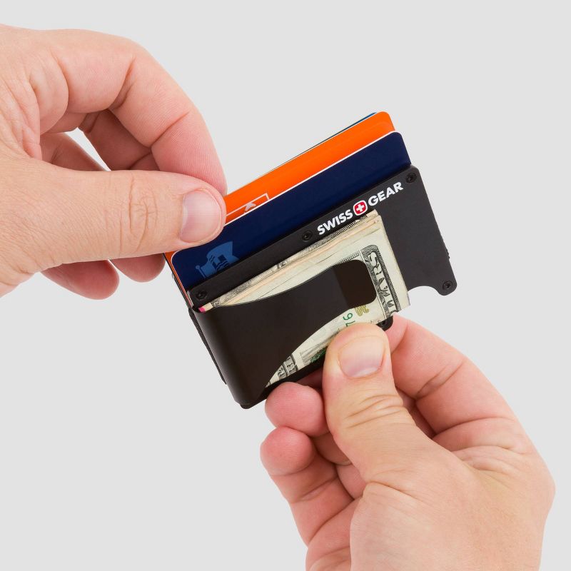 SWISSGEAR Aluminium RFID Card Holder with Money Clip - Black One Size, 5 of 10
