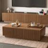Luck Live 51.1" Lift-top Coffee Table with Storage Drawers Walnut Color. - 3 of 4