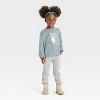 Toddler Girls' Long Sleeve Relaxed T-Shirt - Cat & Jack™ Blue - 4 of 4