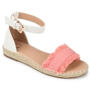 Journee Collection Womens Tristeen Espadrille Sliver Wedge Sandals - 1 of 4