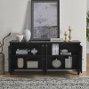 GDFStudio Valric Mid-Century Modern 65.55" Storage Cabinet with 4 Doors and Adjustable Shelves - 2 of 4
