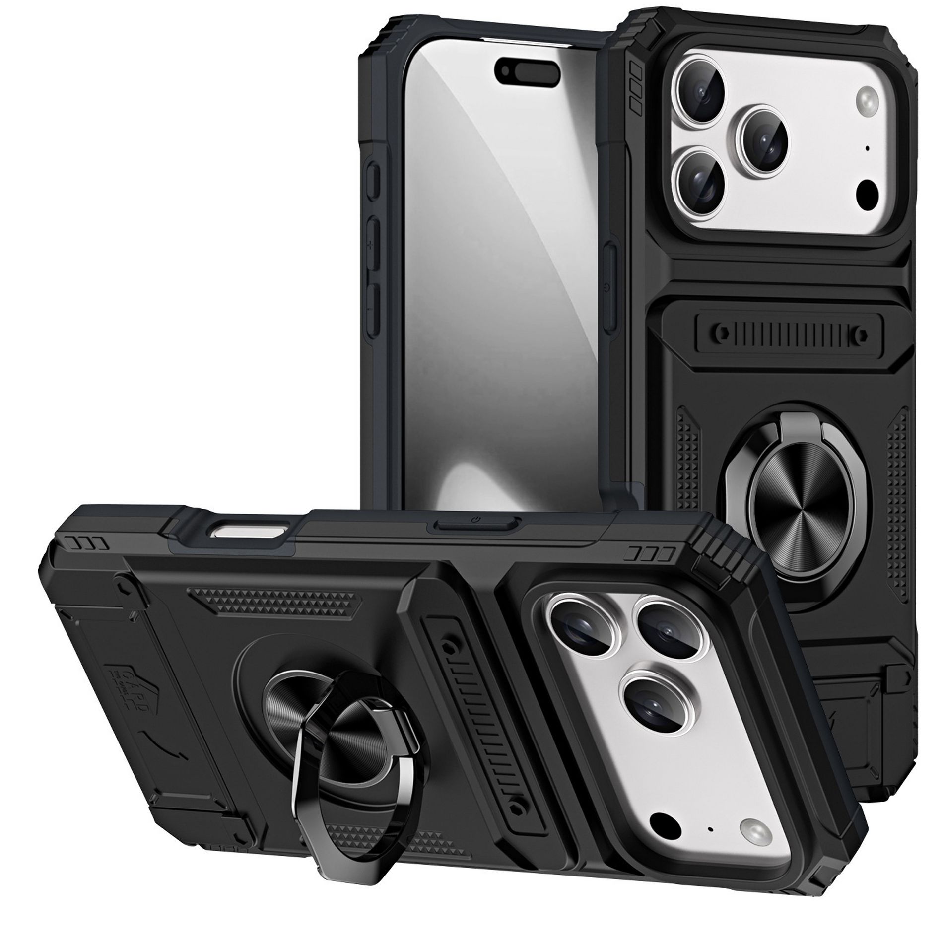 HTUTWOO iPhone 17/Pro/Pro Max/Air Cases Aluminum Alloy Heavy Duty Outdoor Protection Cover with Kickstand for iPhone 17/Pro/Pro Max/Air
