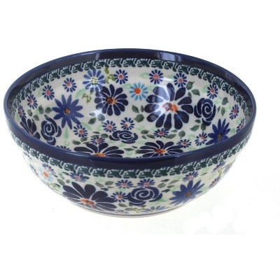 Blue Rose Polish Pottery Fantasy Cereal/Soup Bowl