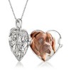 Ross-Simons 0.25 ct. t.w. Diamond Floral Heart Locket Necklace in Sterling Silver - 3 of 4