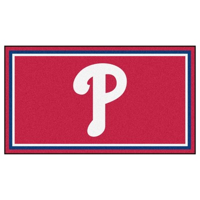 MLB Philadelphia Phillies 3'x5' Plush Area Rug - Red