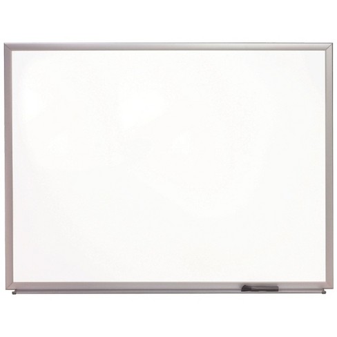 staples whiteboard magnetic porcelain aluminum frame silver target