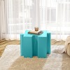 TopComfy End Tables Puzzle Art Side Table Modular Concave Edge Table Tea Table Purchase Multiple Diy Kits For Living Room, Blue, 15.5"*15.5"*17.75" - 2 of 4