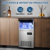 SOZT 15 in. 130 lb. Full Size Cubes Ice Freestanding Stainless Steel Ice Maker in Black with 35 lb. Storage Bin - 3 of 4