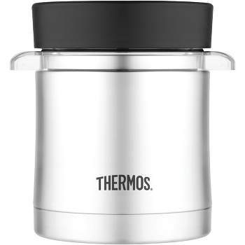 Thermos 12 oz. Stainless Steel Food Jar w/ Microwavable Container - Silver/Black