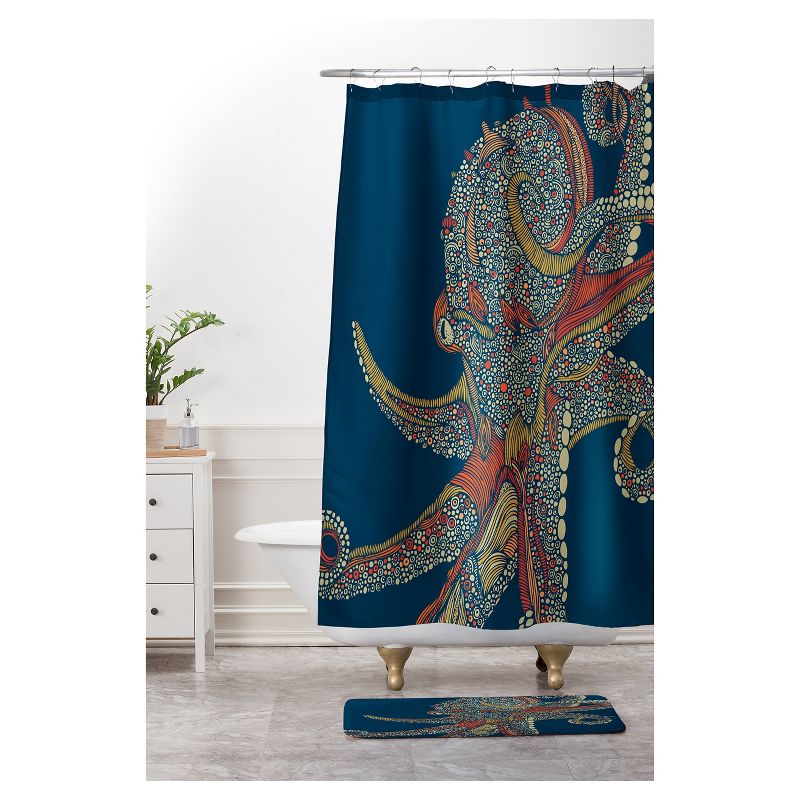 Valentina Ramos Azzuli Octopus Cushion Bath Mat (36&#34;x24&#34;) Blue - Deny Designs, 5 of 6