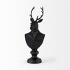 HomeRoots 23" Black Polyresin Suited Deer Bust Tabletop Sculpture - 4 of 4