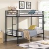 NicBex Twin Over Twin Metal Bunk Bed with and Full-Length Guardrail and 2 Ladders,Large Under Bed Storage - 2 of 4