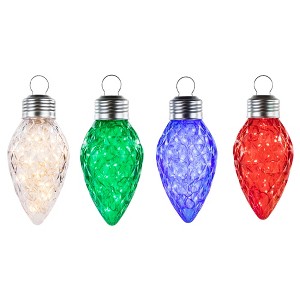 Northlight LED Commercial C9 Style Faceted Twinkle Christmas Lights - Multi-Color - 9" - 4ct - 1 of 3