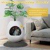 LunaLulinlk White upgraded version artificial plant cat litter box with deodorizing scoop - 4 of 4