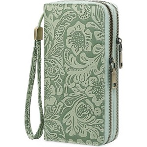 BEAFUP Women's Wallet - RFID Blocking PU Leather Purse with Detachable Strap,Large Capacity Double Zip Vegan Leather for Everyday Use,Travel - 1 of 4