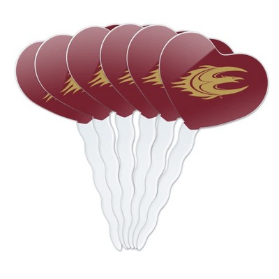 Elon University Primary Logo Heart Love Cupcake Picks Toppers Decoration Set of 6