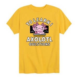 Boys' - Instant Message - To Learn I Axolotl Questions Short Sleeve Graphic T-Shirt - 1 of 4