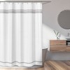 Sweet Jojo Designs Shower Curtain 72in.x72in. Hotel White and Gray - 2 of 4