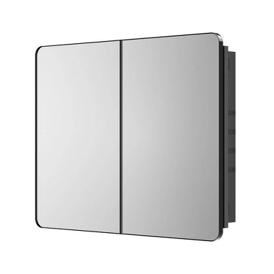 Keonjinn Metal Framed Rectangular Framed Recessed/Surface Mount Medicine Cabinet with Mirror