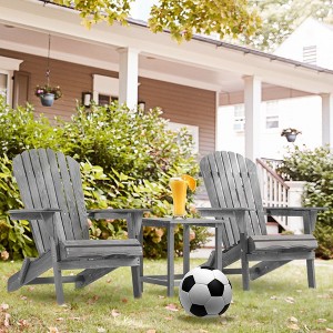 Outdoor Wooden Folding Adirondack Chair Set of 2 - 1 of 4