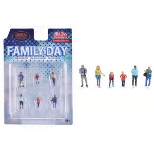 "Family Day" 6 piece Diecast Figure Set Limited Edition for 1/64 Scale Models by American Diorama - 1 of 3