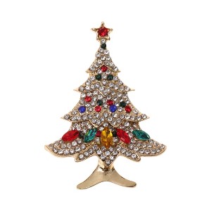 Unique Bargains Christmas Brooches YNCP3901 Alloy Dripping Wax Multicolor 1.61"x2.24" 1 Pc - 1 of 4