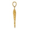 Black Bow Jewelry 14k Yellow or White Gold Dolphin Pair Pendant, 13 x 20mm - 2 of 4