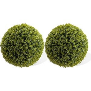 Acekool Set of Artificial Topiary Balls, Faux Eucalyptus Grass Spheres for Indoor & Outdoor Home Decor, Easy Assembly, Lush Green Accent - 1 of 4
