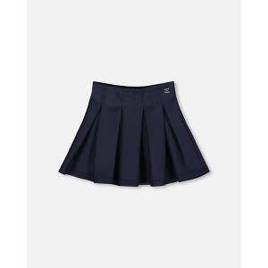 Deux par Deux Girl Pleated Milano Skirt Navy Blue - 1 of 4