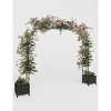 Garden Arch Trellis for Climbing Plants, Metal Wedding Arch Flowers Frame Backdrop Stand - 2 of 4
