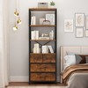 KTMBDW Industrial Bookshelves and Bookcases with 3 Drawers, 3 Shelf Display Storage Shelves 68.5 in Tall Bookcase for Home Office, Living Room - 2 of 4