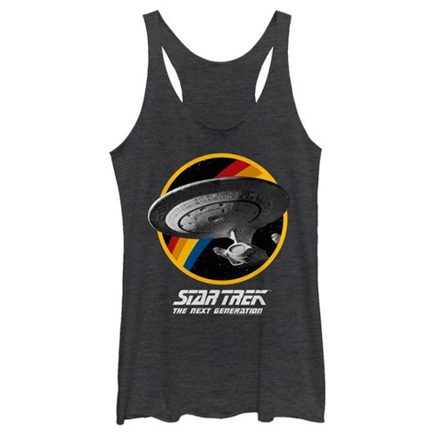 Women's Star Trek: The Next Generation Rainbow USS Enterprise Circle Galaxy Stars Racerback Tank Top - image 1 of 4